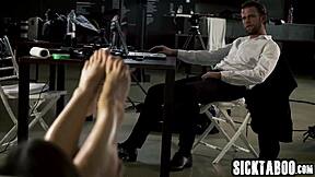 petite milf foot model fucks photographer after hot footjob session 👣💦