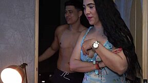 big ass stepmom shares bed with stepson shaking that tanned booty