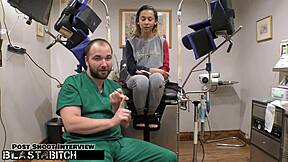 Doctor choke Kalani Luana's belly with cum backstage?