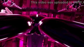 Gothic petite teen pegs guy hard in BDSM vr!
