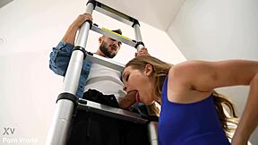 Naughty katie kush takes repairman's cock deep in ass no strings