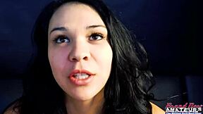 Petite Brunette Coed Sabrina's Wet Pussy Doggystyle Cum Facial