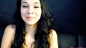 Petite Brunette Coed Sabrina's Wet Pussy Doggystyle Cum Facial