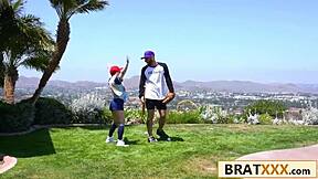 petite blonde baseball babe!! does her coach's monster cock pounding make you hard?