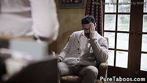 ADORABLE STEPTEEN POUNDED RAW IN KINKY THREEWAY FETISH!