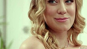 Step-mom gags teen les on huge cock