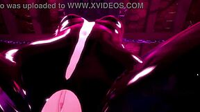 Gothic petite teen pegs guy hard in BDSM vr!