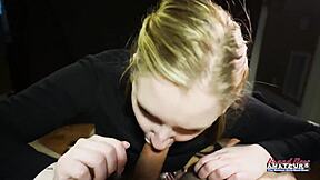 southern cutie lottie gets shaved pussy pounded then swallows load