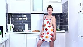 Young teen fingers moist pink pussy under thick never-shaved hairy bush