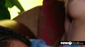 laura giotto's blonde teen ass fucked on armchair