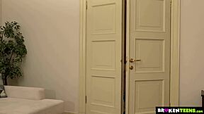 amateur russian eva red handcuffed spanked deepthroats cum treat