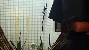 Latina freak orgasms hard stuffing monster vibrator in tight hairy pussy