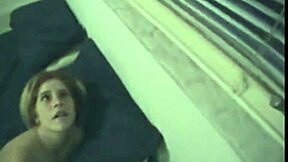 amateur babe creampied super hard on the bed in raw reality fuck.