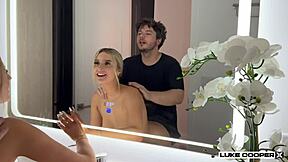 damn check out this hot blonde's natural tits bouncing in homemade fuck!