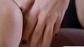 Busty stepmom 69s and licks stepdaughter shaved pussy wet