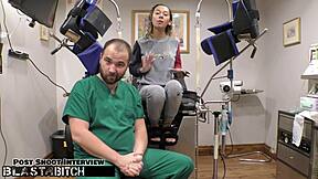 Doctor choke Kalani Luana's belly with cum backstage?