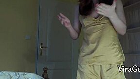 Skinny redhead teen deepthroats cock before ass cumshot