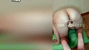 Crazy blonde teen fingers shaved pussy close-up on bedroom floor to orgasm