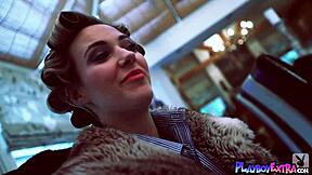 domestic goddess sophia knight strips lingerie to reveal her petite natural tits and pussy.