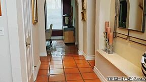 shower perv bangs young blonde hard till facial cumshot blast