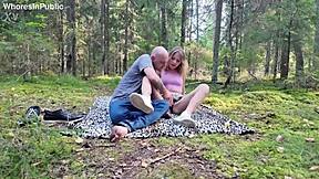 skinny 18+ teen's tight ass gaped roughly in public forest