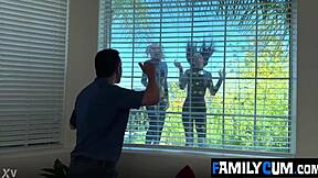 wanna watch stepdad's cock sucked by stepdaughter and stepniece in taboo family threesome familycum?