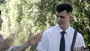 Young studs preaching to huge titted granny dee williams ends in wild group fuck 😏🍆