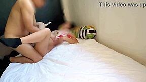 Stayed at hotel then fucked friend's chubby wife till creampie