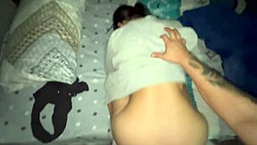 hey how old is this cute teen getting licked by older guy alone at home?