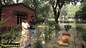 Naughty Indian girlfriend's first romantic date turns into rough boyfriend pounding