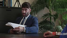 Pretty Submissive Office Bitch Craves Boss Cum Swallow