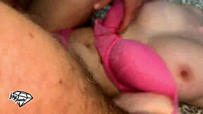 Busty stepsis oiled up for hardcore tit bouncing fuck