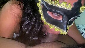 Petite Latina Deepthroats Neighbor's Cock All Night Long