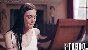 marley brinx paddle play has me fingering her natural tits pussy while daddy licks muff diving to facial 😋💦