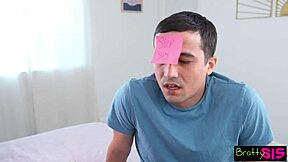 Mischievous Bianca Bangs invents naughty sex game for stepbro's pleasure