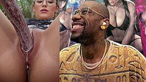 thicc nerdy zelda's bald pussy licked creampied oozing cum ai tendril fuck