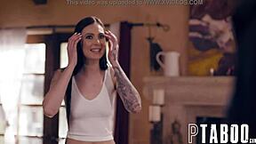 marley brinx paddle play has me fingering her natural tits pussy while daddy licks muff diving to facial 😋💦