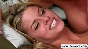 Cute teen shares boyfriend with huge tits milf