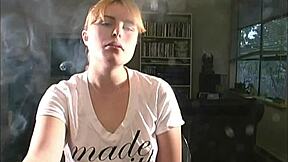 Katie's Petite Blonde Smoker Tits Tease in SFW Casting