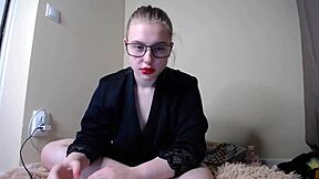 Wearing lipstick sucking see-through cock feels so naughty emotional
