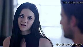 athletic brunette teen seduces coach for hard doggystyle fuck 😈🔥