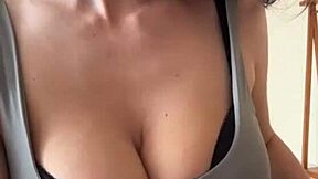 my wife loves flashing her huge natural tits nipples everywhere