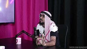 Horny babe licks arab cock tits sucked sloppy... full bora cast sheer red madness!