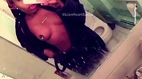 petite ebony slut fingers her small tits n tight ass uhmm yeah