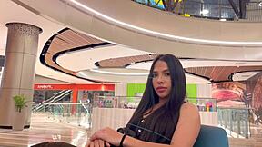 Viral Risky Creampie with Colombian Teen in Mall Bathroom
