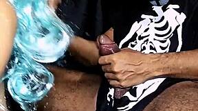 snuck this huge-dick monster home from halloween party!