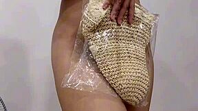 unboxing my tight hairy pussy close up for you babe