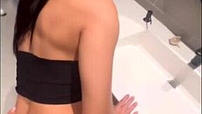 Viral Risky Creampie with Colombian Teen in Mall Bathroom