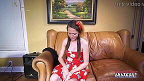 Petite Brunette Deepthroats Monster Cock Swallows Cum Pov