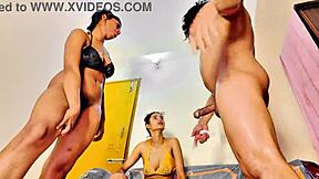 certified ffm 3some with cute petite brunette milf 😍🍆💦